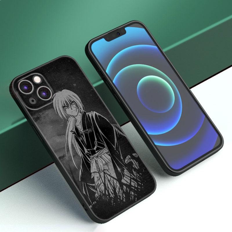 Чехол для телефона Rurouni Kenshin Anime для Apple iPhone 12 13 Mini 11 14 15 Pro Max 7 8 Plus X XR XS SE 2020 2022 черный силиконовый чехол