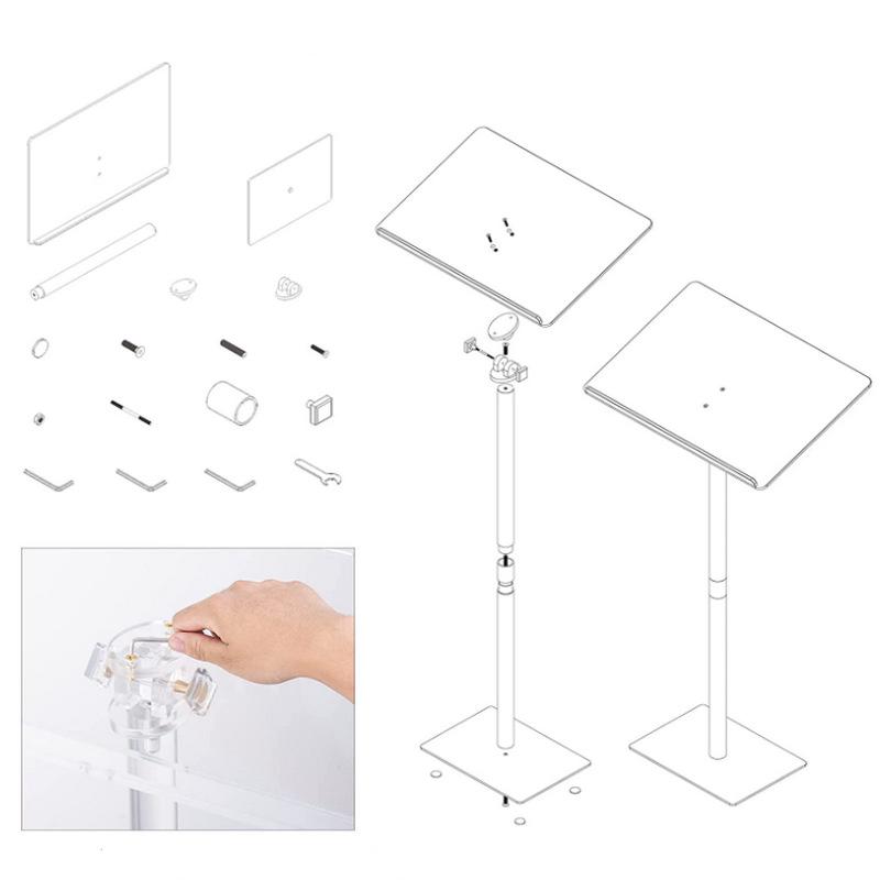 Modern Style Transparent Acrylic Podium Lectern Host Stand
