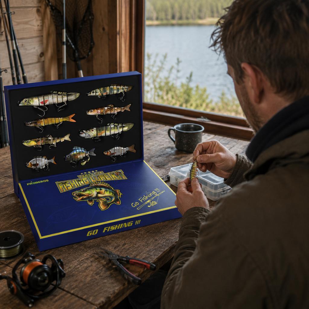 Пластиковый жесткий набор для рыбалки с подарочной коробкой для морских рыболовных снастей