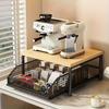 Space-Saving Kitchen Countertop Organizer with Drawer & Wire Basket - for Coffee Maker, Utensils, Spices