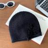Korean Style Knitted Woolen Hat Elastic Flower Beanie Hat Versatile Winter Warm Hat  Cold Weather