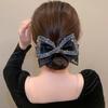 Shiny Rhinestones Non-Slip Spring Clip Tight Elegant Big Mesh Bowknot Decor Top Hair Barrette Hair Accessories