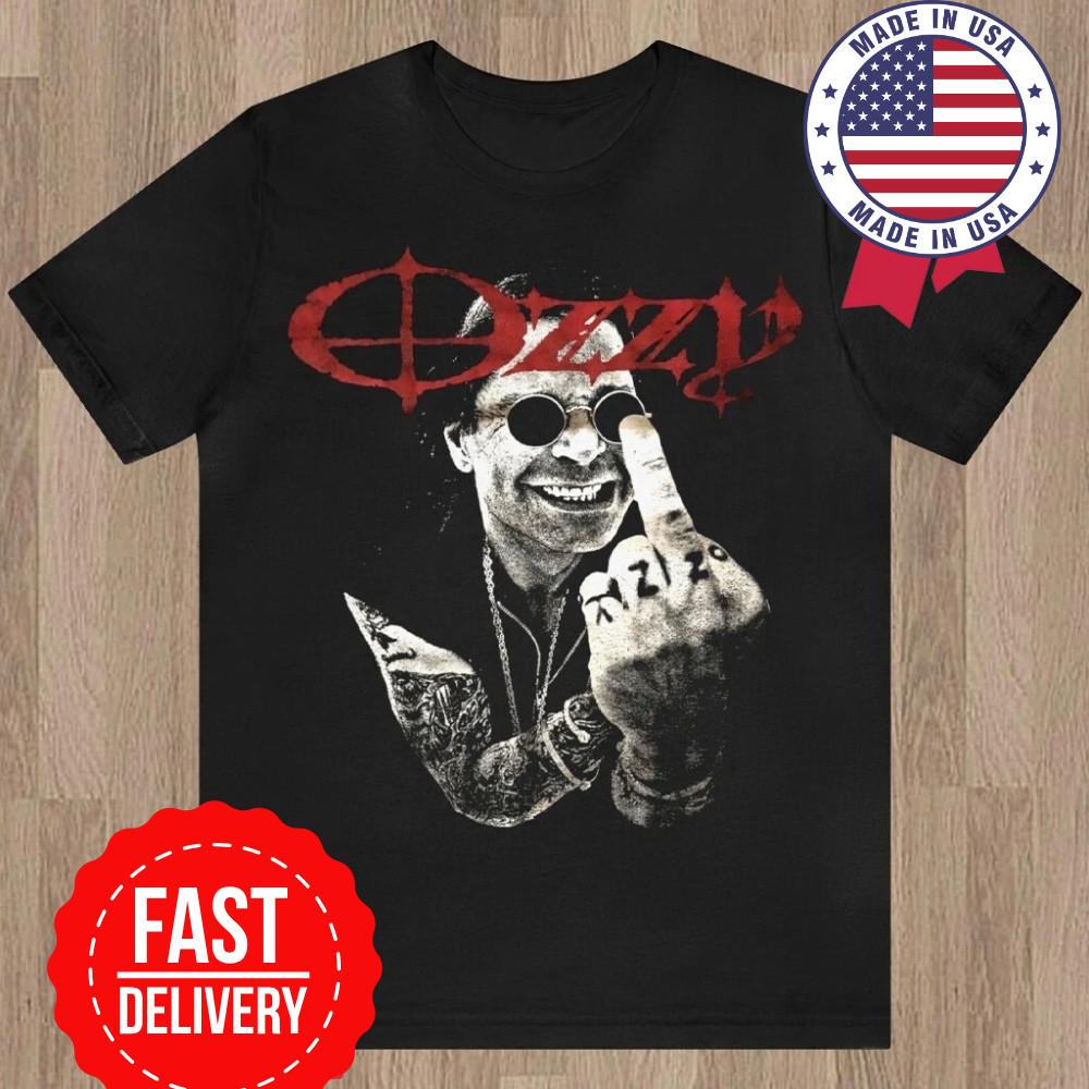 Ozzy OsBourne Middle Finger T-Shirt inspired rock shirt Unisex Ozzy fan gift tee Unisex T-Shirt