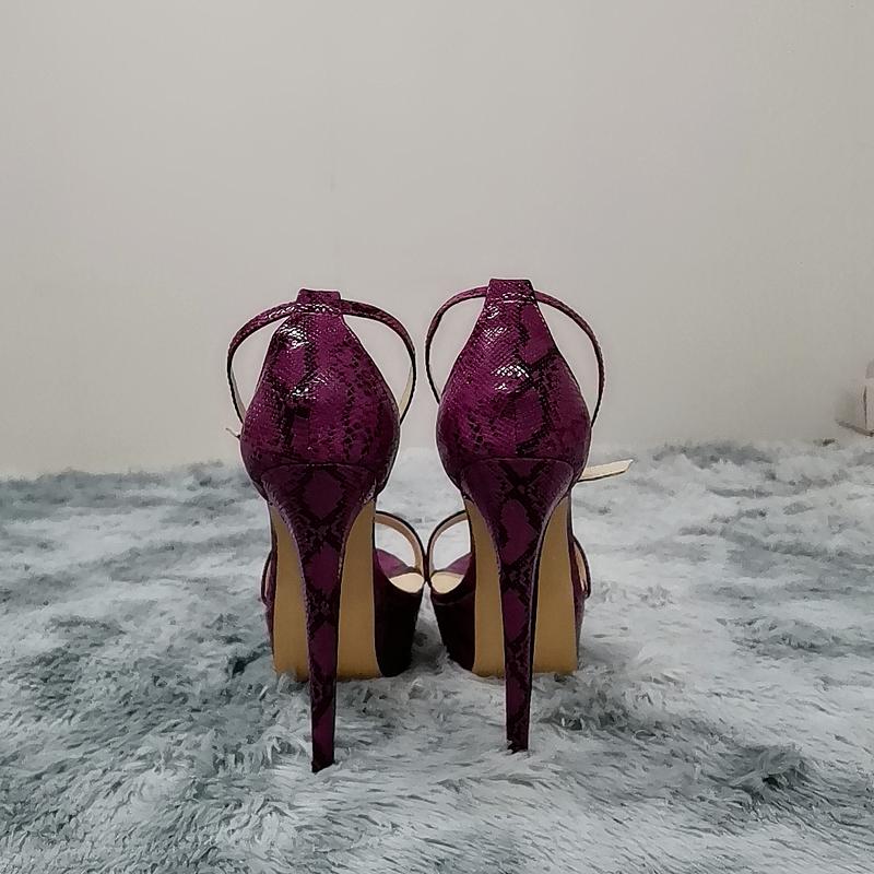 Women Sandals Sexy Open Toes 14cm Sexy Supper High Heels Patent Leather Nighclub Platform Party Red Wedding Shoes