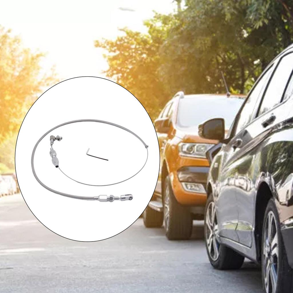 Стальной плетеный трос дроссельной заслонки, 24 дюйма, универсальный автомобильный трос дроссельной заслонки акселератора, автомобильные аксессуары