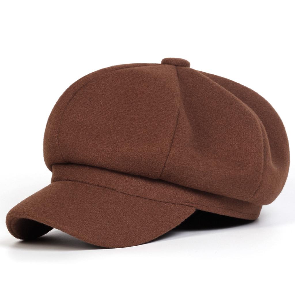 Vintage Style Wool Beret Hat For Women With Sun Protection For Autumn Winter Fashion