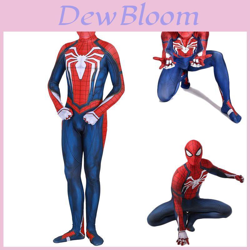 Костюм для косплея Человека-паука от Insomniac для PS4, 3D-принт, взрослый детский костюм Спайди зентай с изысканным исполнением и дышащим материалом лайкра