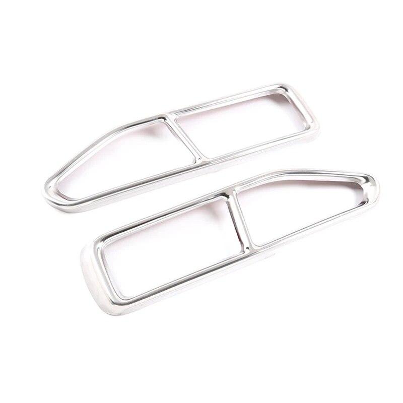 2 шт., нержавеющая сталь, автомобильная задняя горловина, крышка, декоративные детали выхлопной трубы, внешние аксессуары для автомобиля для BMW 7 серии G11 G12