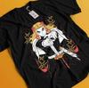 Demon Slayer Shirt Rengoku Kyojuro Tshirt Tanjiro T-Shirt Muzan Doma Wind Tee