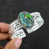 Fiesta Kingman Turquoise Cuff Bracelet Multi Copper Turquoise Bangle 925 Sterling Silver Adjustable Bangle Handmade Genuine Gemstone Jewelry