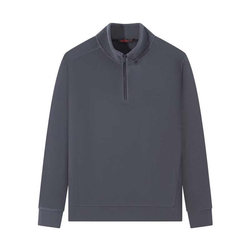 SEVEN Men's Thermal Mock Neck Long Sleeve Sweatshirt