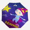 Custom Name Aggu The Little Wizard Theme Automatic Umbrella, Lightweight & Portable, 8 Rib, Perfect for Outdoor Travel, Birthdays, Christmas, Gifts.