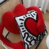 Red Love Heart Shape Toy Pillow Stuffed Plush Cushion Cotton Throw Home Decoration Soft Wedding Decor