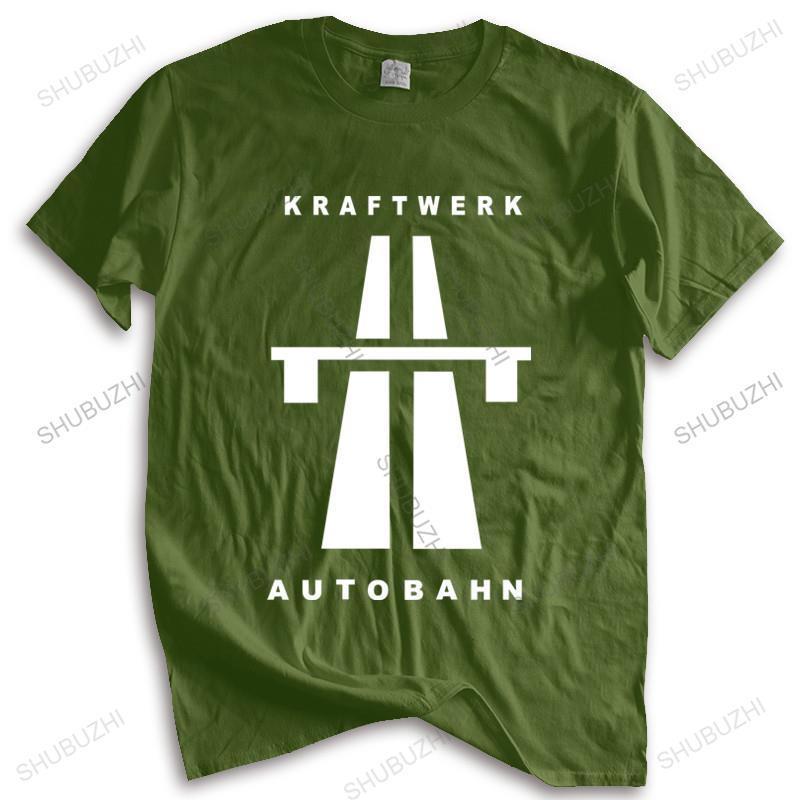 Мужская брендовая футболка Летняя 100% Хлопок Футболка Автобан - Kraftwerk Мужская Музыкальная Футболка Автобар Дропшиппинг