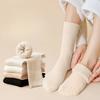 Women Winter Plus Velvet and Thick Type Warm Wool Ring Sleep In The Tube Socks
