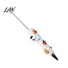 Decorative Pens with Beads Halloween Rhinestone Beadable Pen, DIY Sparkly Cat Pumpkin Ghost Plastic Beaded Smooth Writing Glitter Black Ink Ballpoint