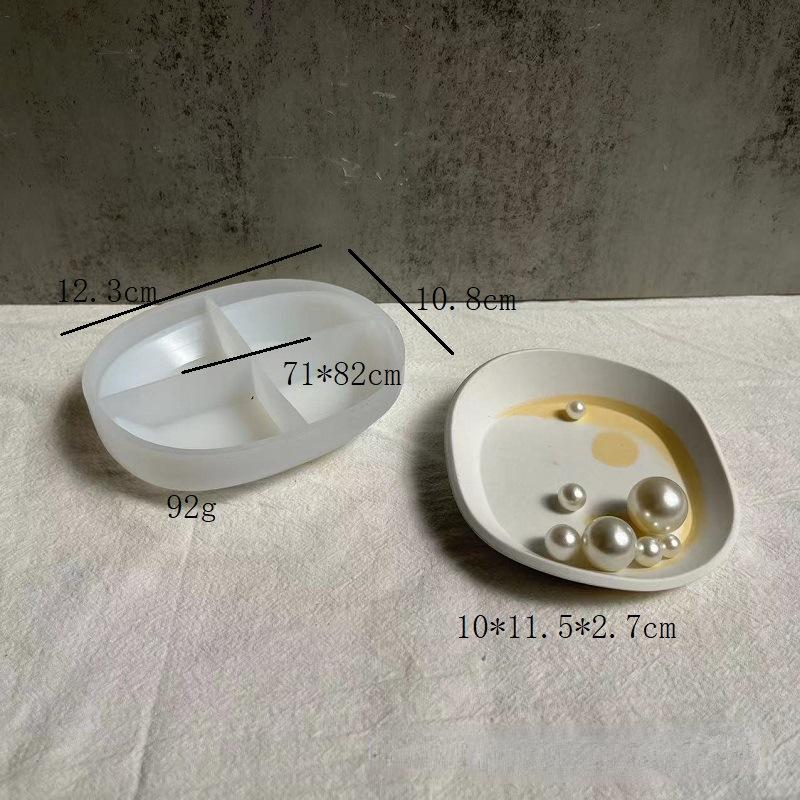 DIY Irregular Storage Tray Silicone Mould DIY Cushion Plate Gypsum Resin Mold Jewelry Storage Box Drip Mold Home Decoration Rrt