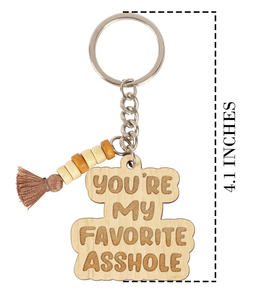 Inkdotpot Funny Keychain You'Re My Favourite Wood Engraved Keychain Funny Adult Funny Novelty