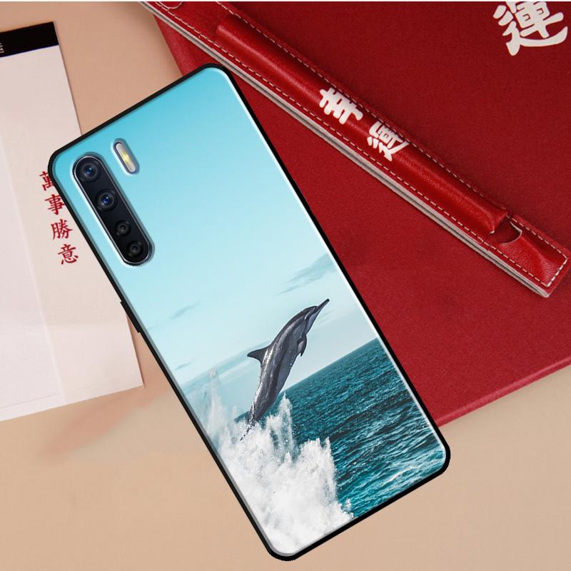 Чехол Океанский Дельфин для Oppo A40 A78 A54 A74 A94 A17 A57 A77 A76 A16 A96 A18 A60 A80 A38 A58 A98 A15 A5 Pro