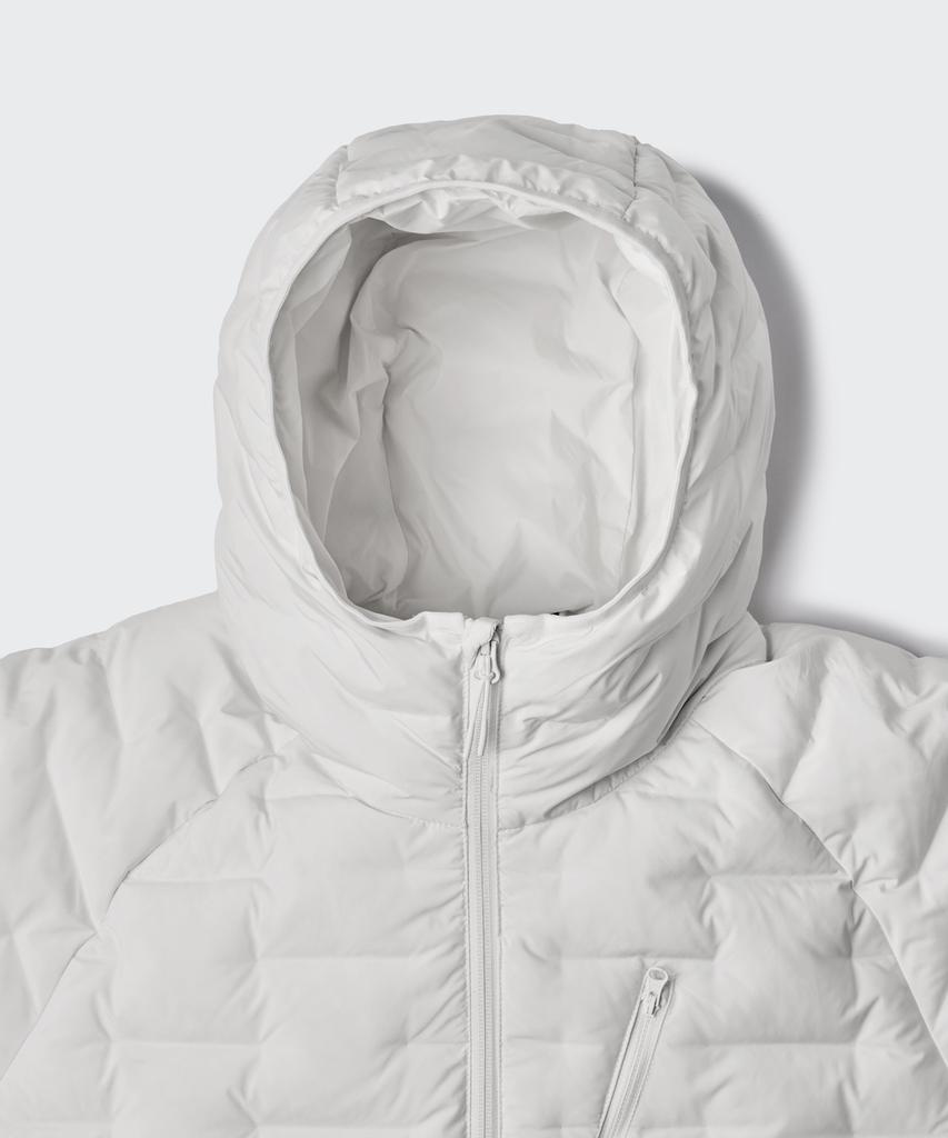 Musinsa Standard Brick Line Hooded Light Down Jacket [Off-White]