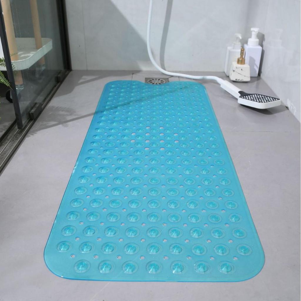 PVC Bathroom Anti-Slip Mat with Suction Cups, 100x40 Cm, for Bathtubs