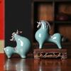 Modern Animal Sculpture Ceramic Miniatures Figurine Desktop Ornament Horse Statue  Bedroom