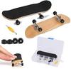 Mini Skateboard Made of Maple Professional Easy Includes Birthday Gift for Adults and Kids Fingerboard, Toy, Wood, Design, Assembly, Screwdriver,