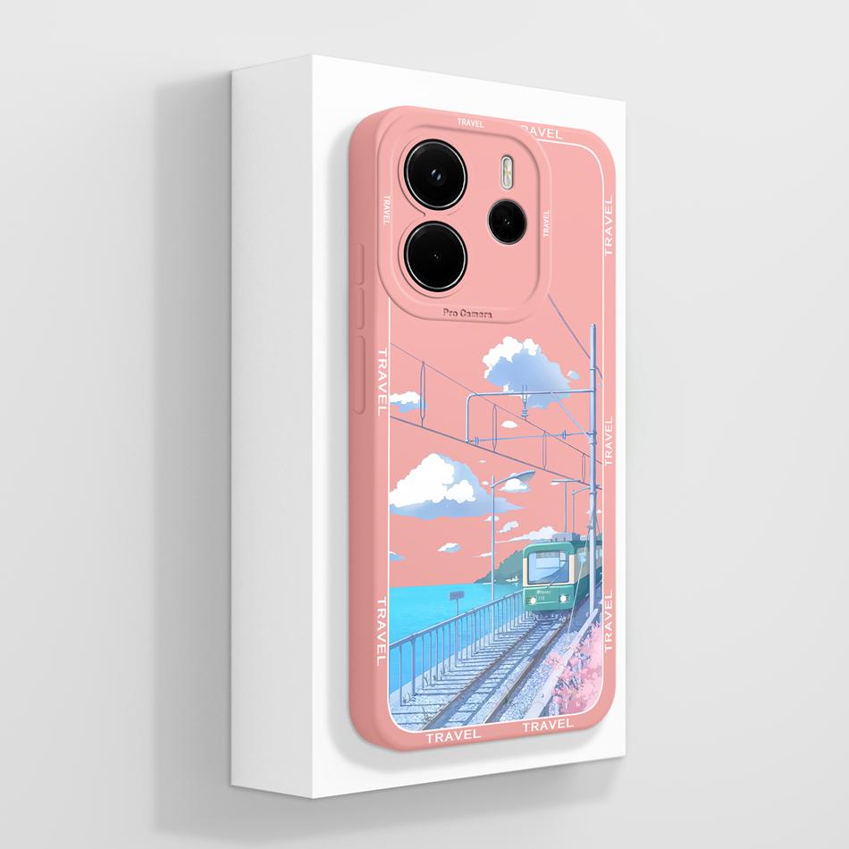 Чехол для телефона Redmi Note 14 4G Версия для Европы Бабочка Funda Мягкая задняя крышка из жидкого силикона Для Redmi Note14 Защитные чехлы для телефона