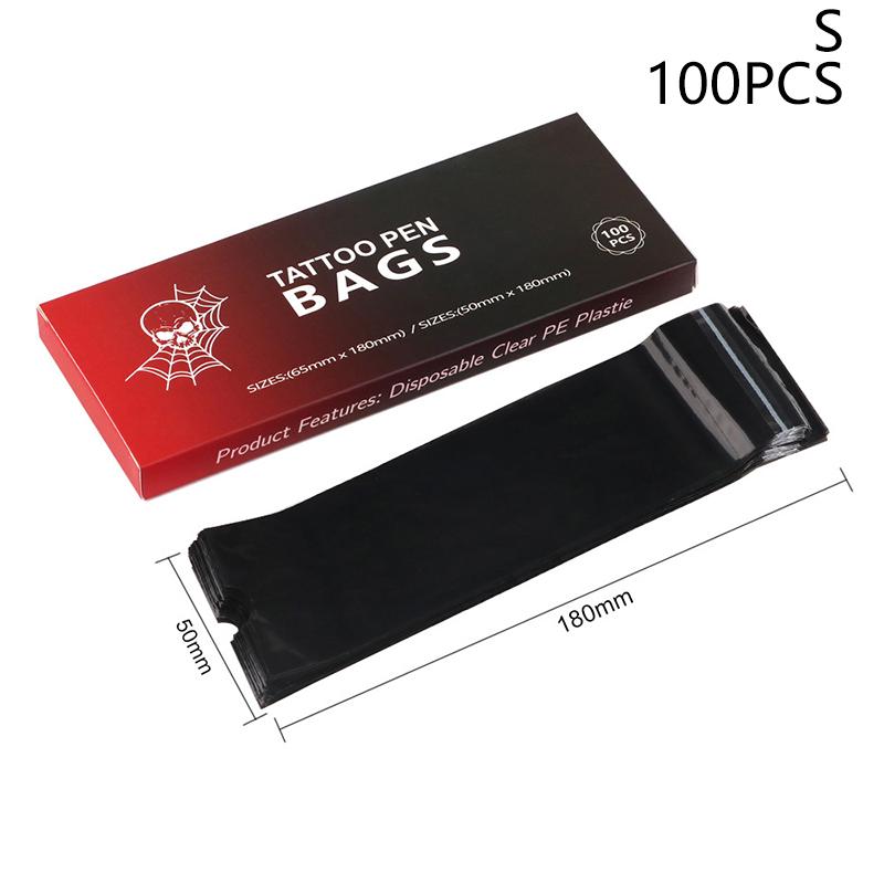 100 шт. больших размеров сумки для тату-ручек чехлы для машинок для татуировок черные синие самоклеящиеся чехлы аксессуары для татуировок
