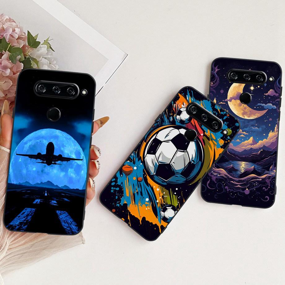 For LG V40 V50s V35 ThinQ LG V8X ThinQ V30 2017 Phone Case Soft TPU Bumper Back Cover Cool Cartoon Luxury Butterfly Flower Funda