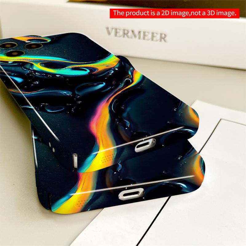 2DFlat Neon Flow Abstract Art Phone Case All inclusive film hard iPhone case, compatible with iPhone 18 Pro Max 17 16 15 14 13 12 11