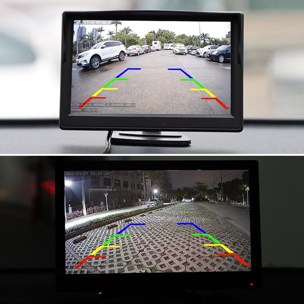 Универсальная автомобильная камера заднего вида, водонепроницаемая HD-камера заднего вида с ПЗС-матрицей и объективом FishEye, ночное видение