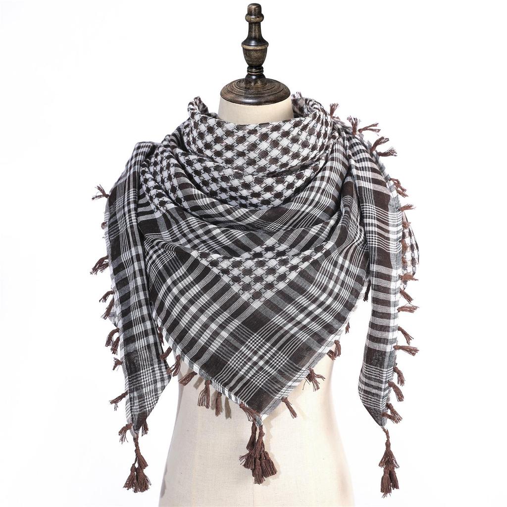 Popular Men's Arafat Keffiyeh with Tassels – Hot Middle East Style, In Stock