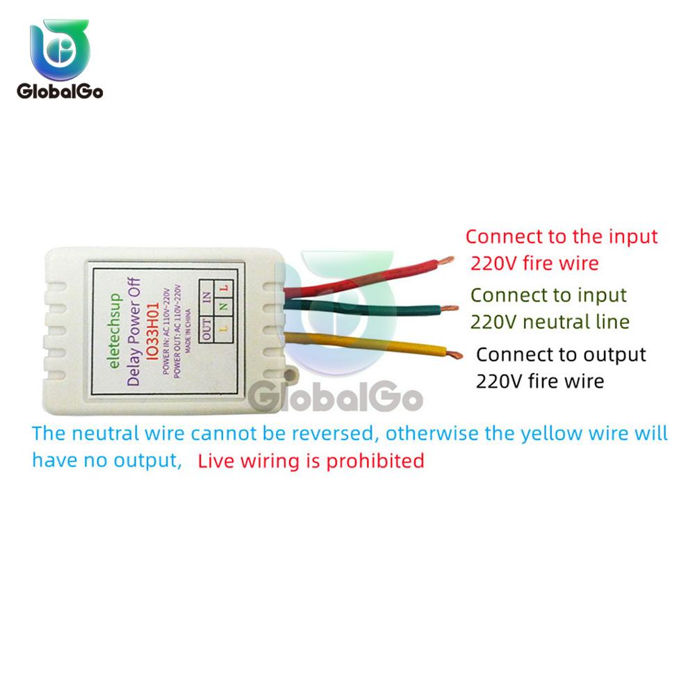 1-480Min Timer Adjustable Disconnect Delay Controller AC 110V 220V Power ON Delay OFF Relay Switch Relays 5