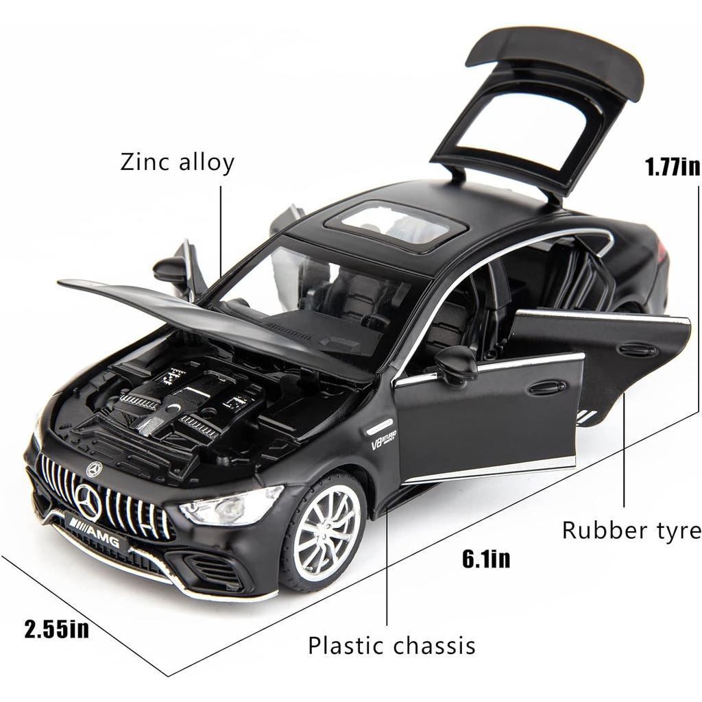 1/32 Benz AMG GT63 Модель автомобиля Литой игрушечный автомобиль с откидным механизмом, звуком и светом, дверь может открываться, игрушечный автомобиль для детей, подарок