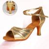 Latin Dance Shoes for Adult Women Mid Heel Soft Soled Ballroom Dancing Shoes for Laides Performance Shoes