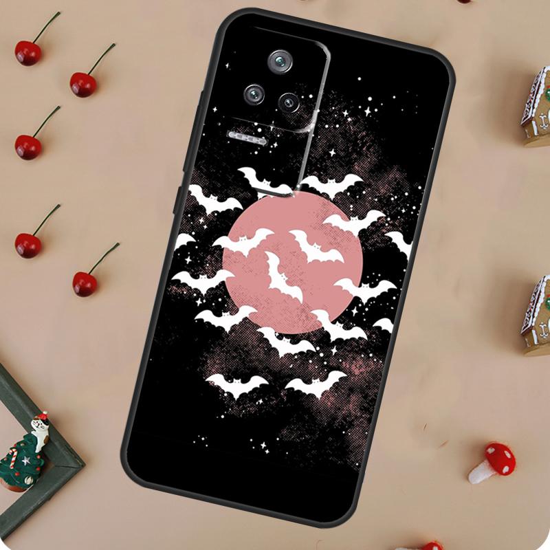 Чехол-летучая мышь на Хэллоуин для Xiaomi 17 Pro Max 13 14 15 Ultra 14T 15T Pro POCO F7 F5 F6 X3 X5 X6 X7 Pro