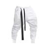Spring Fall Men Harem Pants Loose Drawstring Elastic Waist Pockets Ankle-banded Solid Color Sport