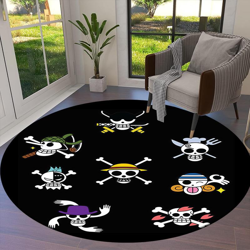 One Piece Round Area Rug Carpet Rug For Living Room Bedroom Sofa Playroom Decor Nonslip Floor Mat