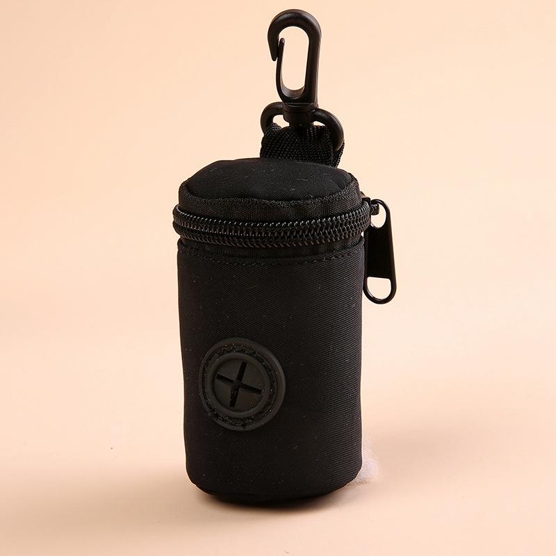 Hangable Dog Poop Bag Dispenser Zipper Dogs Walking Accessory Waste Bag Holder Portable Garbage Bags Organizer Pet Supplies