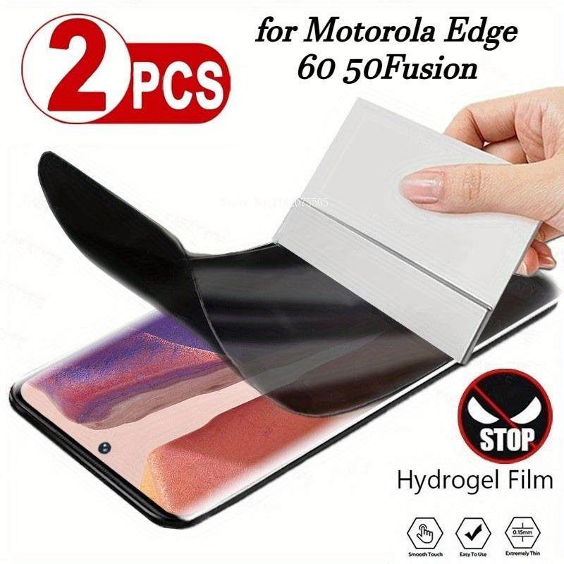 2 шт. Гидрогелевая пленка для полной защиты конфиденциальности для Motorola Edge 60 Fusion 60 Stylus 50 Ultra 40Pro 50 Neo Антишпионская мягкая пленка Без стекла