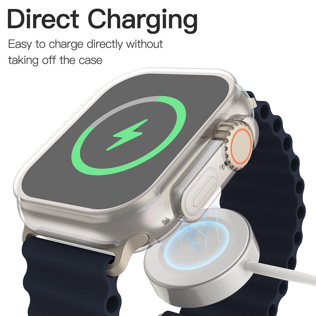 Защитный корпус для Apple Watch Ultra 2 49MM Серии 10 9 8 7 SE 6 45MM 46MM 44MM 40MM Прозрачная крышка Защитное стекло для экрана Apple Watch