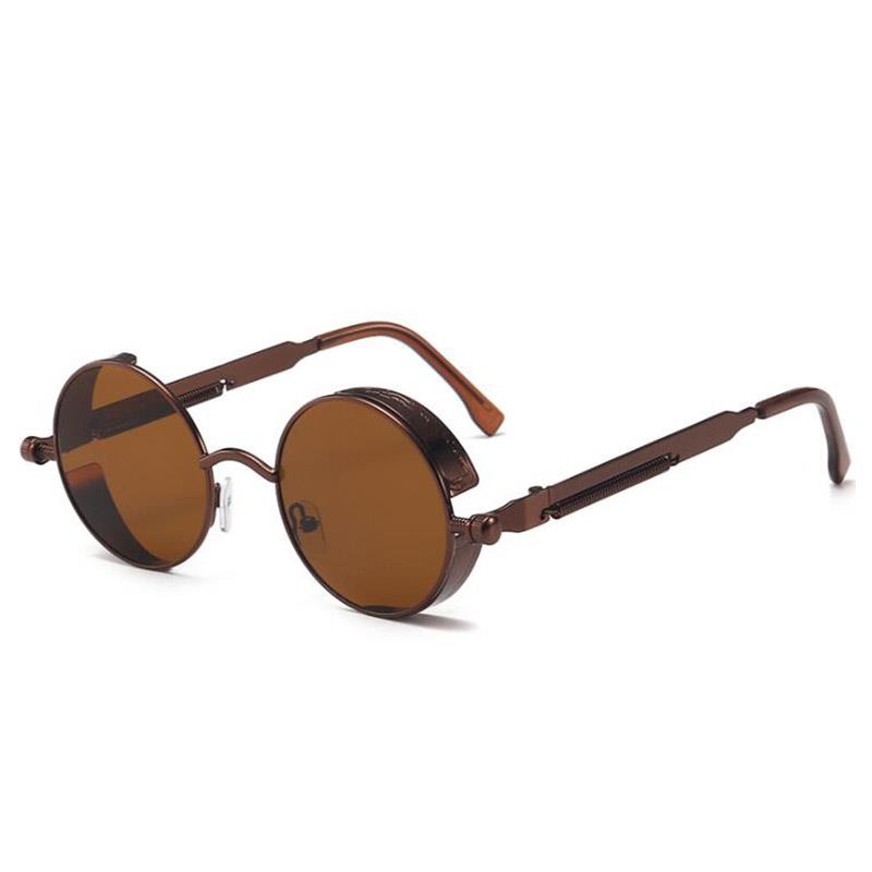 1PC Polarized Steampunk Men's Sunglasses New Design Round UV400 Sunglasses