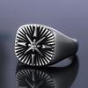 S925 Silver Ring Personalized Men's Ring Navigator Compass Viking Ring