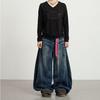 American Retro Wide-Leg Denim Pants - Women's Autumn/Winter 2024 Collection
