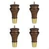4 Pieces Wooden Furniture Legs Sofa Classical Retro Style Accessories 13cm Replacement Bed
