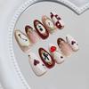 Three-dimensional gilt time starlight rose shining love pearl fashion ins wind removable manicure 30 pieces
