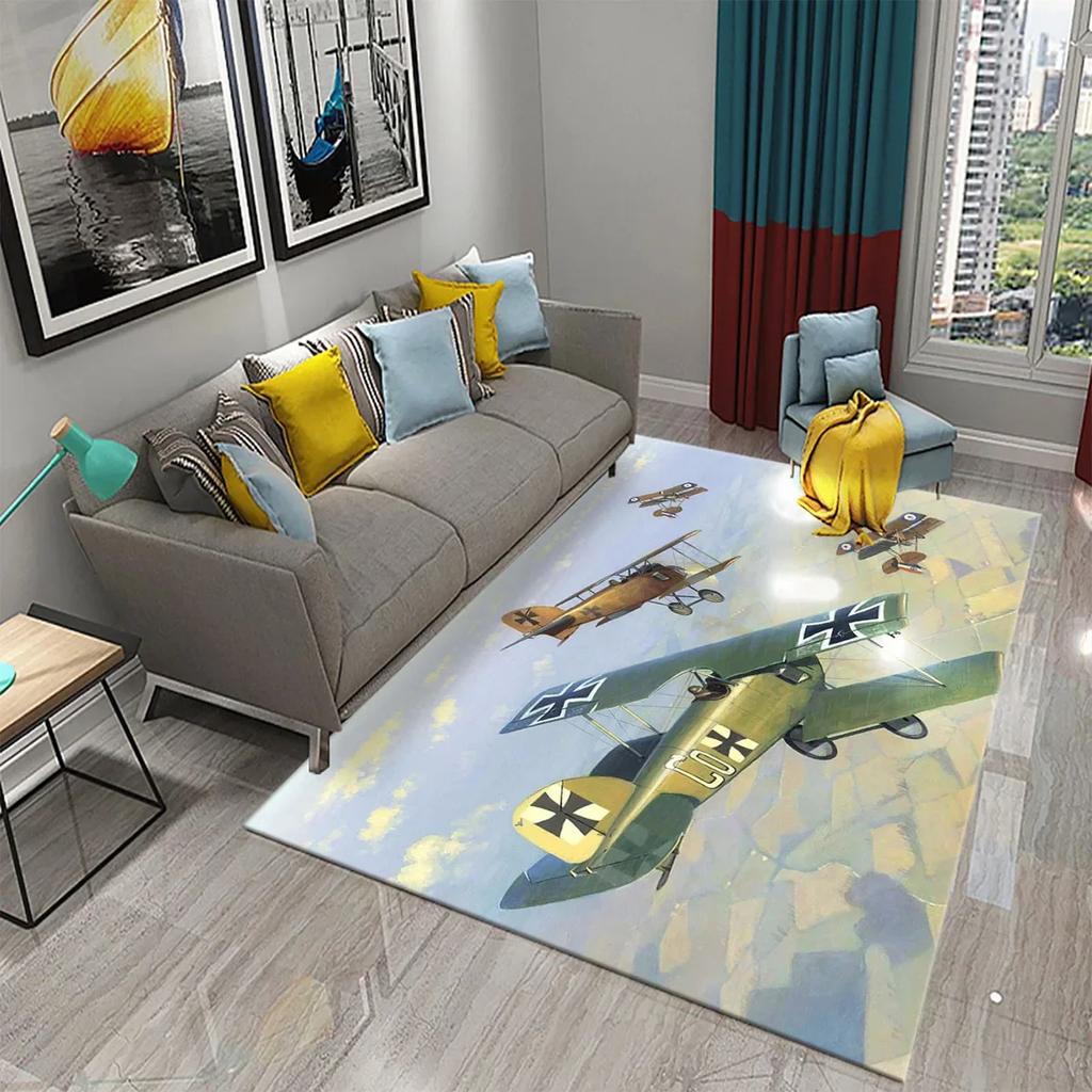 3D Красочный Ковер-картина маслом с самолетом для декора гостиной, спальни, коврики для ванной, кухни, нескользящий коврик для пола, ковры для домашнего декора