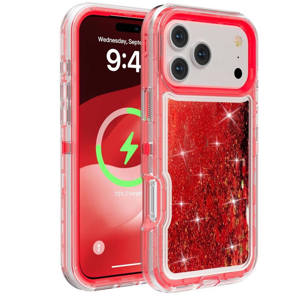 3-в-1 Военный противоударный бронированный чехол 3D блестящий динамический ударопрочный чехол для телефона для IPhone 17 Pro Max 16 15 14 13 12 Pro Max Нескользящий Otther с чехлом-коробкой