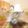 Luxury Stainless Steel Swan Holder Fruit Fork & Coffee Spoon Set